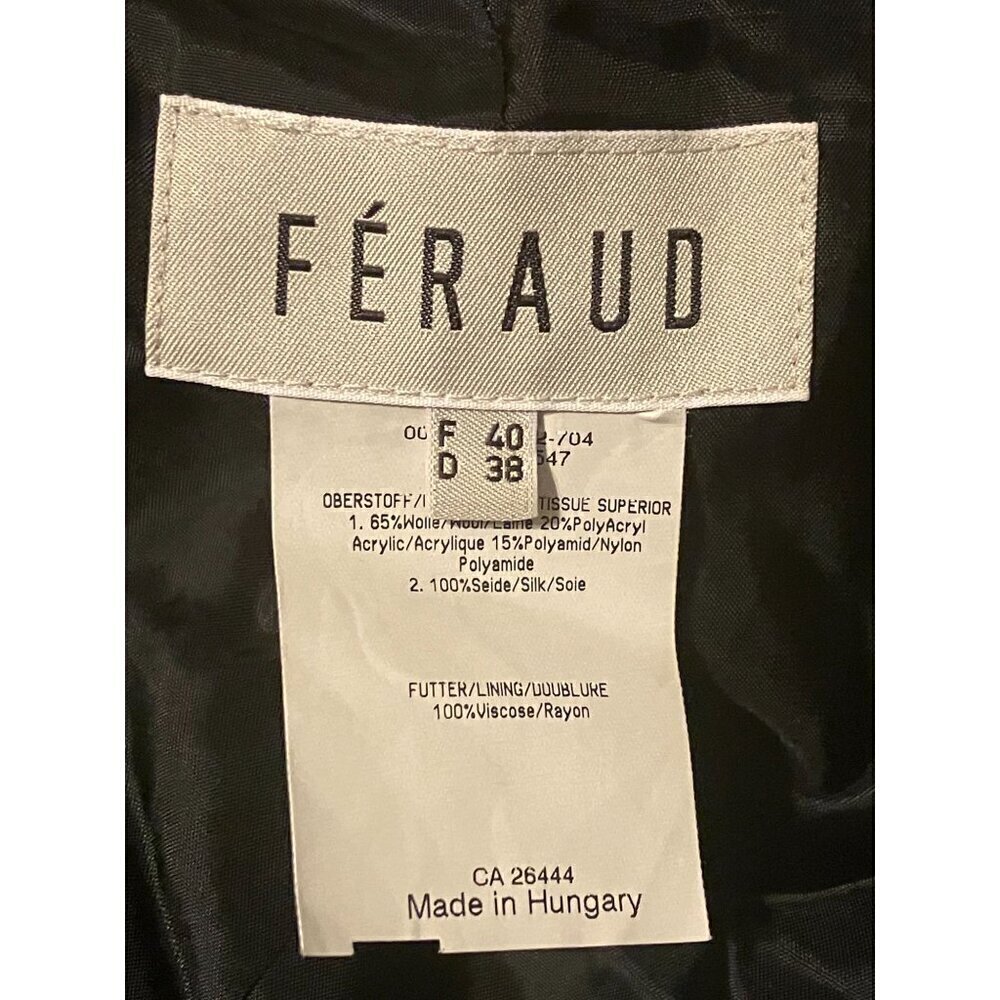 Feraud Tweed Trench Coat 12 Wool Blend Rainbow Cottage Fairy Maximalist Capsule - Picture 9 of 12